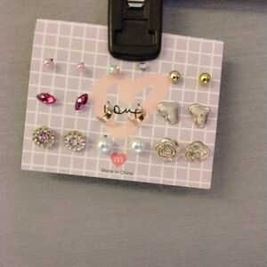 Set of Stylish Stud Earrings